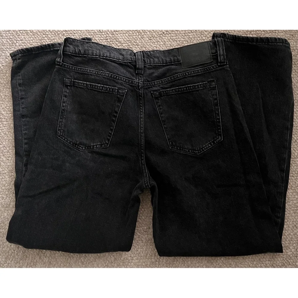 Aeropostale Mens Baggy Relaxed Fit Jeans Washed Black Denim 32x32